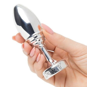 Doxy Metalen Buttplug Geribbeld 13 cm