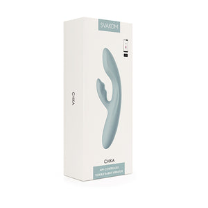 Svakom - Chica App-Controlled Warming G-spot and Clitoris Vibrator Turquoise Grey