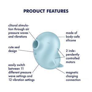 Satisfyer - Sassy Seal Air Pulse Vibrator Blue