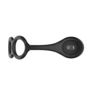 Nexus - TORNADO Rotating Plug with Cock & Ball Rings - Black