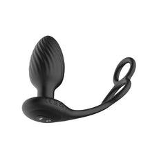 Afbeelding in Gallery-weergave laden, Nexus - TORNADO Rotating Plug with Cock &amp; Ball Rings - Black
