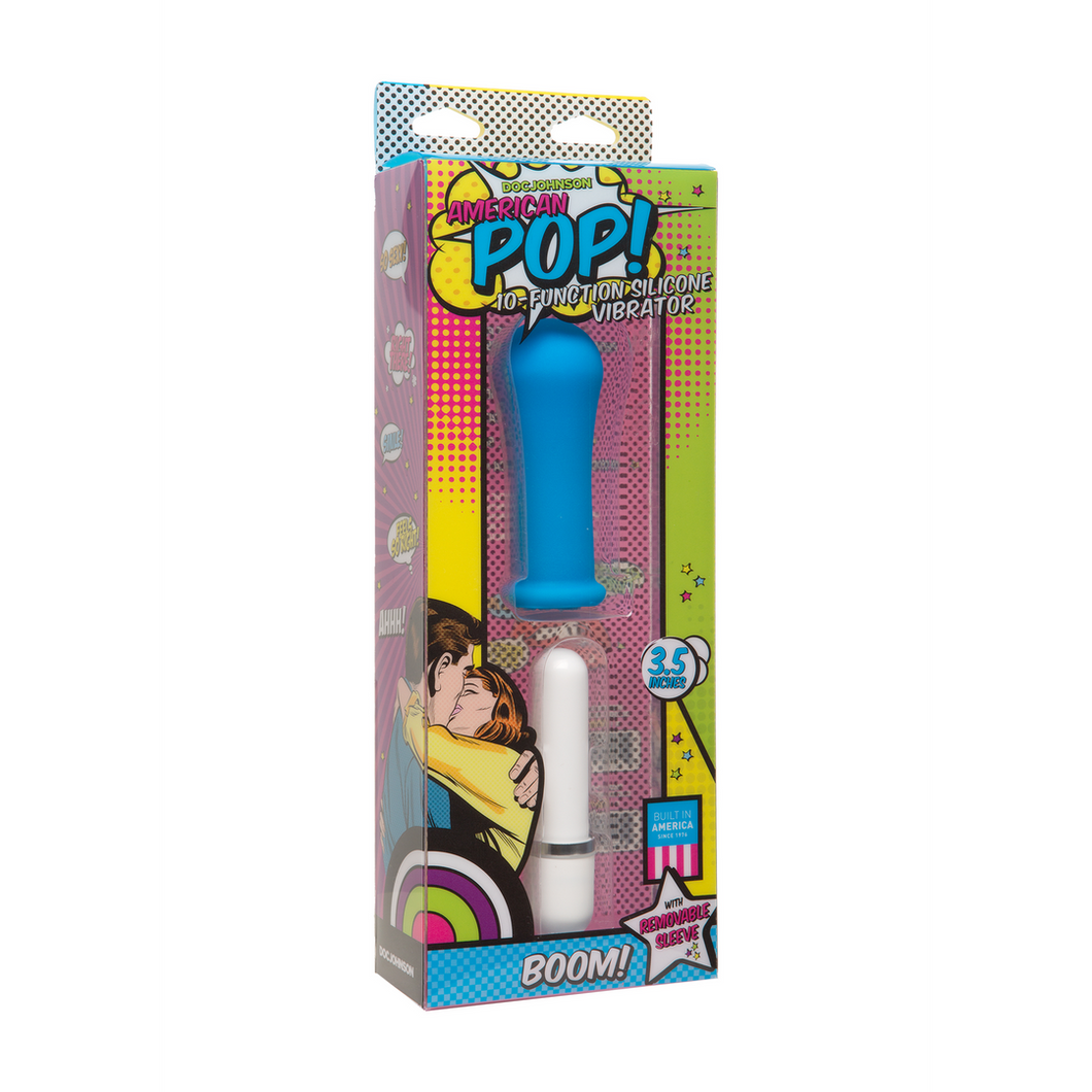 American Pop Boom! 10 Function Vibrator Blauw