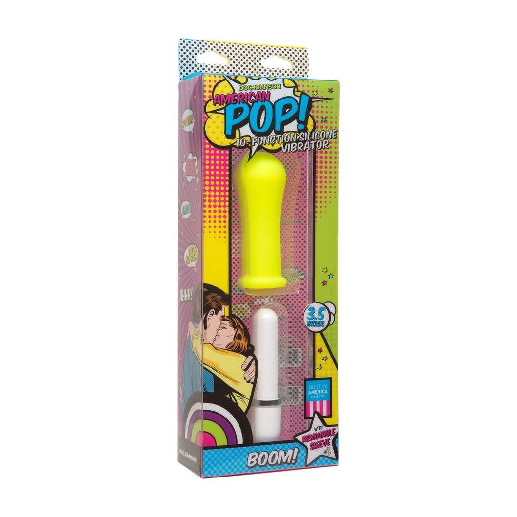 American Pop Boom! 10 Function Vibrator Geel