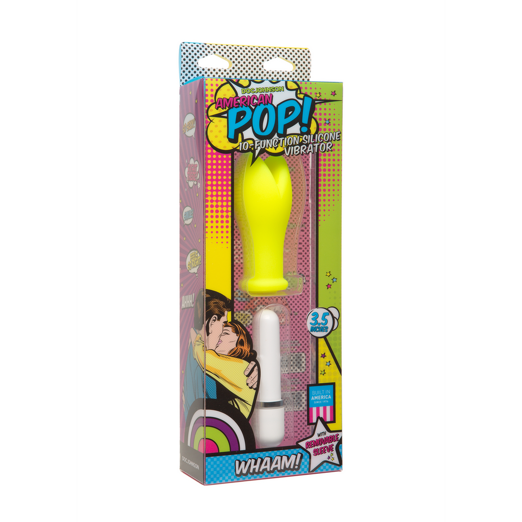 American Pop Whaam! 10 Function Vibrator Geel