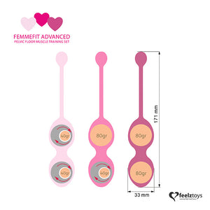 FeelzToys - FemmeFit Advanced Bekkenbodemspier Training Set 3 st.