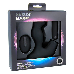 Nexus - Max 20 Waterproof Remote Control Unisex Massager Zwart