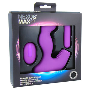 Nexus - Max 20 Waterproof Remote Control Unisex Massager Paars