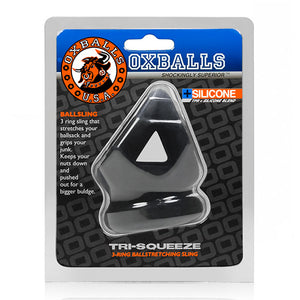 Oxballs - Tri-Squeeze Cocksling &amp; Ballstretcher Zwart