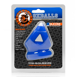 Oxballs - Tri-Squeeze Cocksling &amp; Ballstretcher Blauw