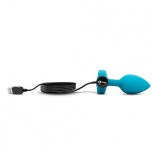 B-Vibe - Vibrerende Juwelen Plug S/M Blauw