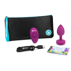 B-Vibe - Vibrerende Juwelen Plug S/M Roze