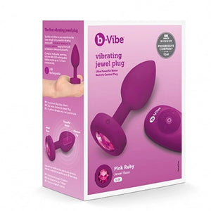 B-Vibe - Vibrerende Juwelen Plug S/M Roze