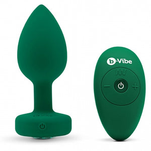 B-Vibe - Vibrerende Juwelen Plug M/L Groen