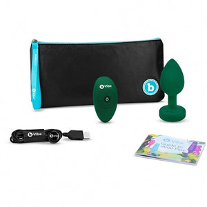 B-Vibe - Vibrerende Juwelen Plug M/L Groen