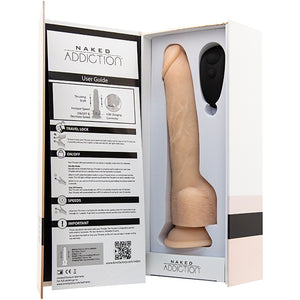 Naked Addiction - 9 Inch Thrusting Dong met Remote Vanilla