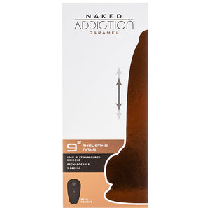 Naked Addiction - 9 Inch Thrusting Dong met Remote Caramel