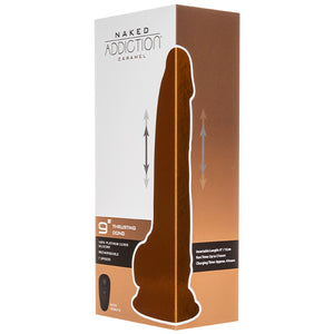 Naked Addiction - 9 Inch Thrusting Dong met Remote Caramel