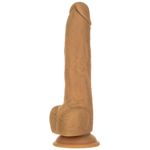 Naked Addiction - 9 Inch Thrusting Dong met Remote Caramel