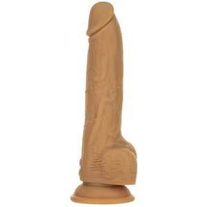 Naked Addiction - 9 Inch Thrusting Dong met Remote Caramel