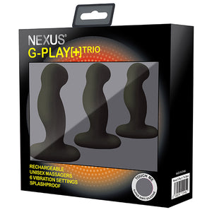 Nexus - G-Play Trio Plus Unisex Vibrator Pack S/M/L Zwart