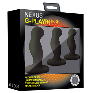 Nexus - G-Play Trio Plus Unisex Vibrator Pack S/M/L Zwart