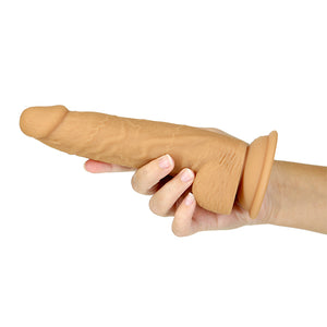 Naked Addiction - Dual Density Silicone Dildo Caramel 20 cm