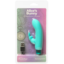 Afbeelding in Gallery-weergave laden, PowerBullet - Alice’s Bunny Vibrator 10 Standen Teal
