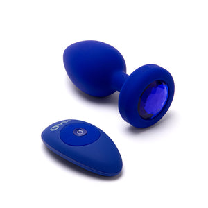 B-Vibe - Vibrating Jewel Plug L/XL Navy