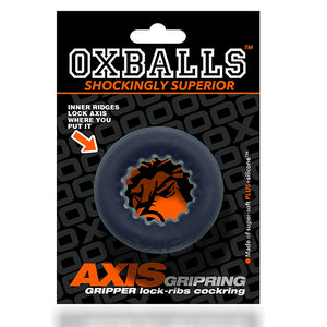 Oxballs - Axis Rib Griphold Cockring Black Ice