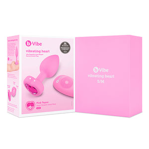 B-Vibe - Vibrerende Hartvormige Butt Plug S/M Roze