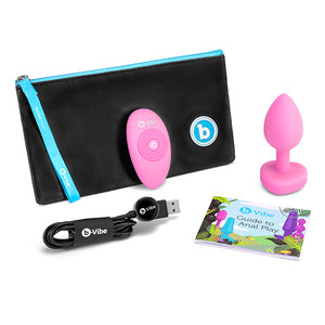 B-Vibe - Vibrerende Hartvormige Butt Plug S/M Roze