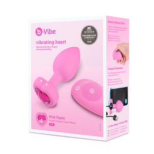 B-Vibe - Vibrerende Hartvormige Butt Plug S/M Roze