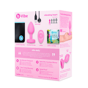 B-Vibe - Vibrerende Hartvormige Butt Plug S/M Roze