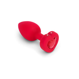 B-Vibe - Vibrerende Hartvormige Butt Plug M/L Rood