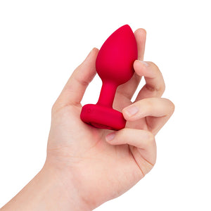 B-Vibe - Vibrerende Hartvormige Butt Plug M/L Rood