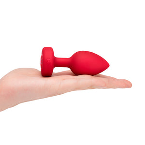 B-Vibe - Vibrerende Hartvormige Butt Plug M/L Rood