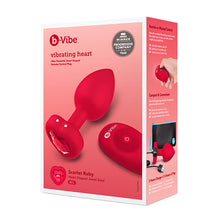 Afbeelding in Gallery-weergave laden, B-Vibe - Vibrerende Hartvormige Butt Plug M/L Rood
