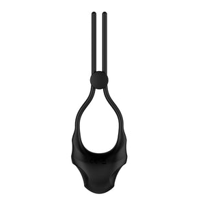 Nexus - Forge Vibrating Adjustable Lasso Silicone Cock Ring Black