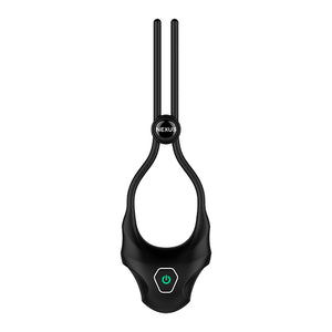 Nexus - Forge Vibrating Adjustable Lasso Silicone Cock Ring Black