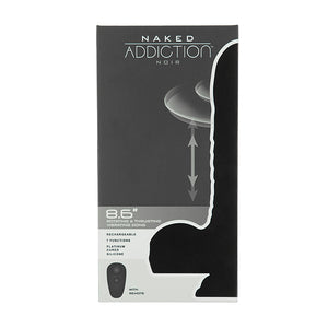 Naked Addiction - Rotating & Thrusting Vibrating Dildo with Remote 23 cm Black