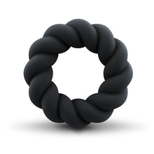 Afbeelding in Gallery-weergave laden, Rocks-off - Twist Non Vibrating Liquid Silicone Ring Black
