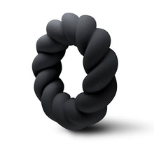 Afbeelding in Gallery-weergave laden, Rocks-off - Twist Non Vibrating Liquid Silicone Ring Black
