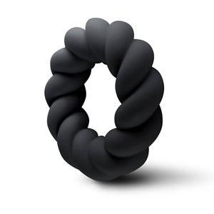 Rocks-off - Twist Non Vibrating Liquid Silicone Ring Black